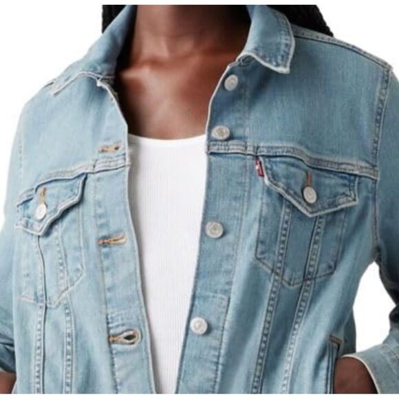 Brand New Women Jeanie Cotton Levi's Original Trucker Jacket Classic Fit Casual - Picture 4 of 4